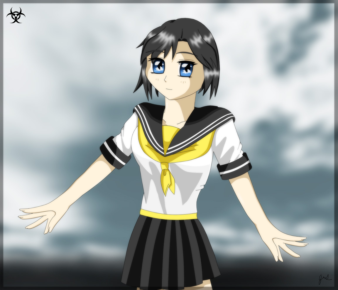 Anime Schoolgirl by biohazard1379