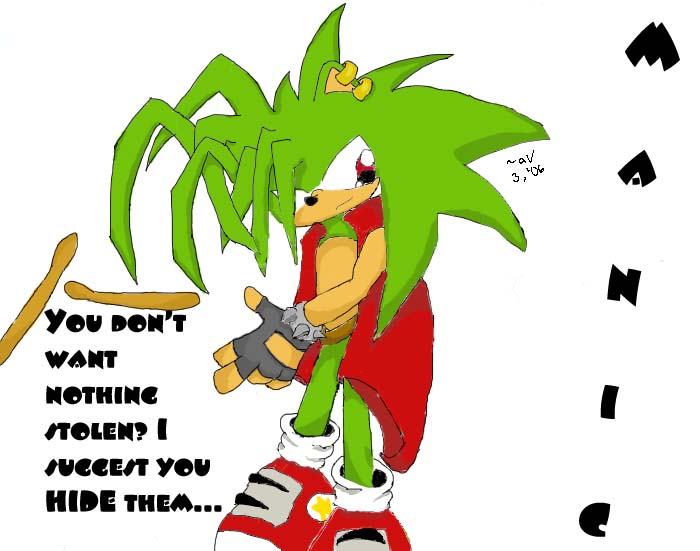 Manic the Hedgehog by black_hearted_evil