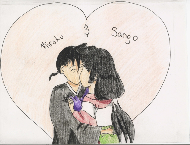 Miroku and Sango by blackbird1331
