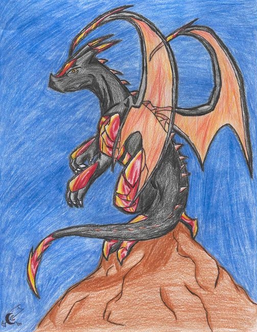 Red Armored Dragon (request for daechang-nim2005) by blackdragon_518
