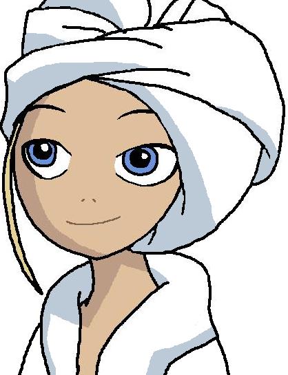 Terra with a towel that Raven needs @.@ by blackfire