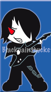 emo goth guitar guy by blackpaintbucket