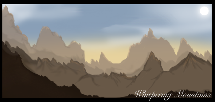Whispering mountains by blackpaintbucket