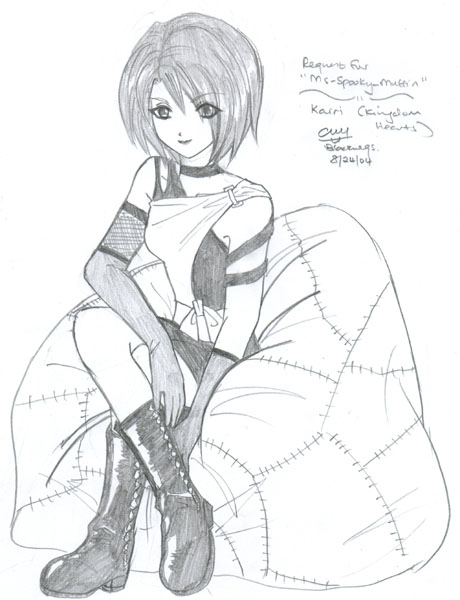 Request 4 Ms_Spooky_Muffin - Gothic Kairi by blackwings