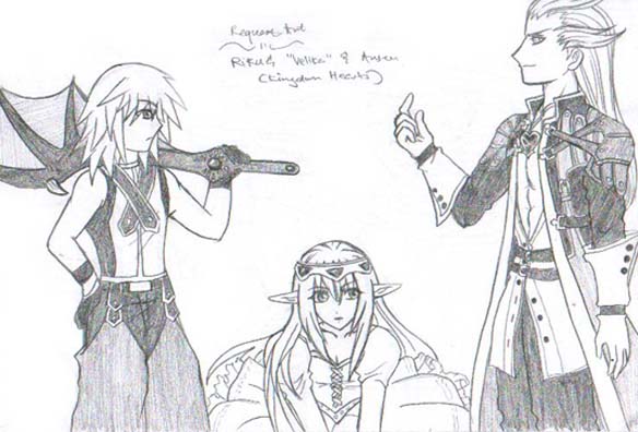 Req Art - "Velika", Riku & Ansem by blackwings