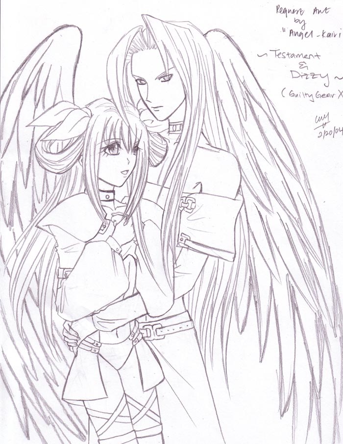 Request Art for "Angel_Kairi" - Dizzy & Testament by blackwings