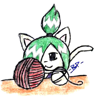 Kevin Kitty - Ball of Yarn   [coloured] by bleak_phoenix