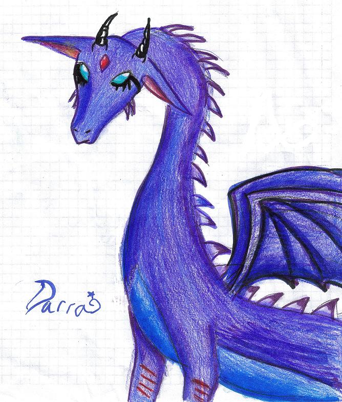 Random purple dragon by bloo180