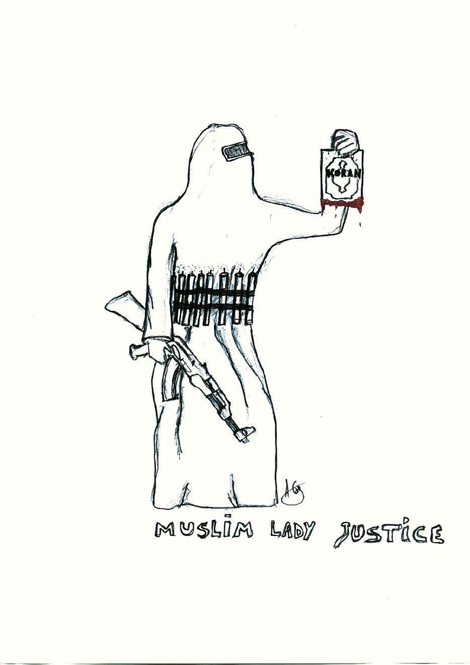 muslim lady justice by bloodCloud