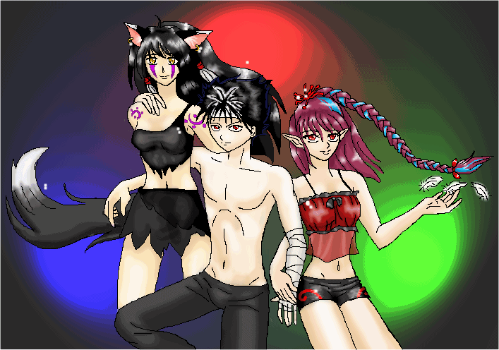 goth veronica and hiei for wolf_gang by blood_and_death