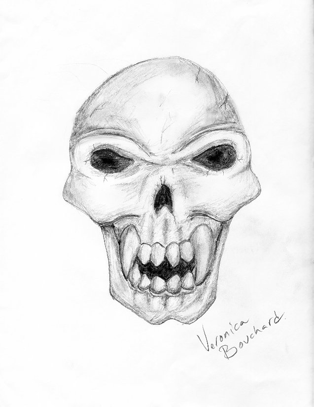 vampire skull by blood_and_death