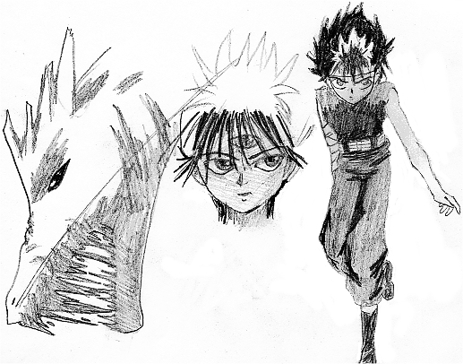 hiei and his dragon by blood_and_death