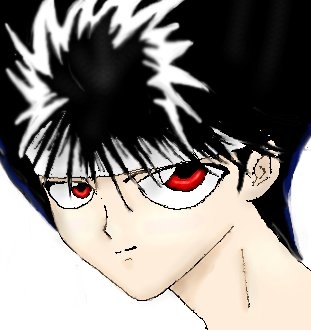 my hiei sketch colored!! by blood_and_death