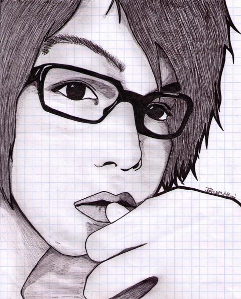 Kyoushi with Glasses by bloodyangel14