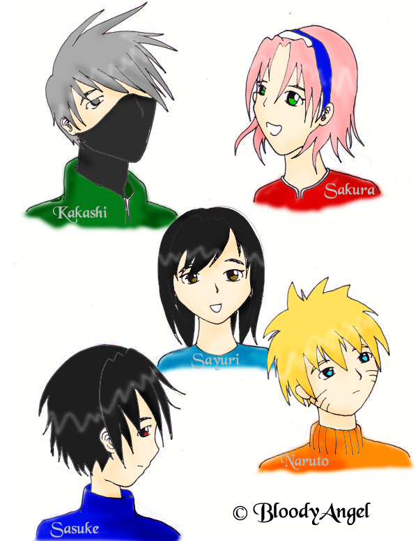 Sayuri and Team 7 ::Yunalesca:: by bloodyangel14