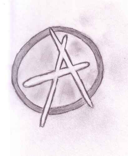 i drew da anarchy symbol! by blue_dragon35