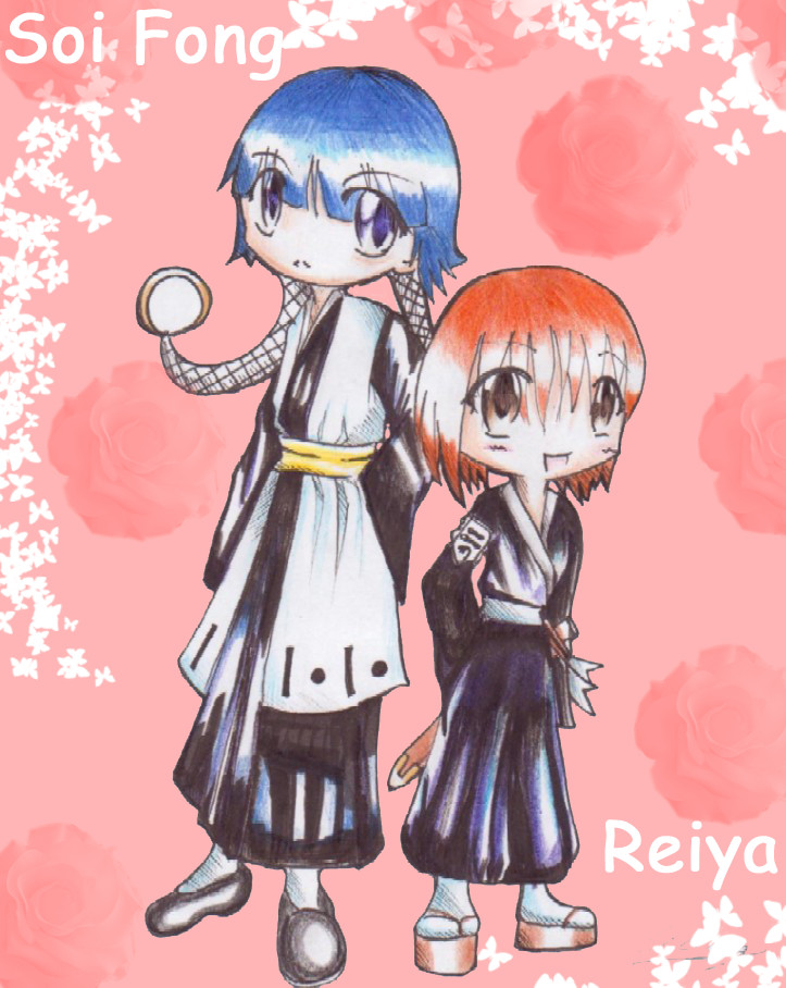 Soi Fong and Reiya (art trade with Kisa_san) by blueangel