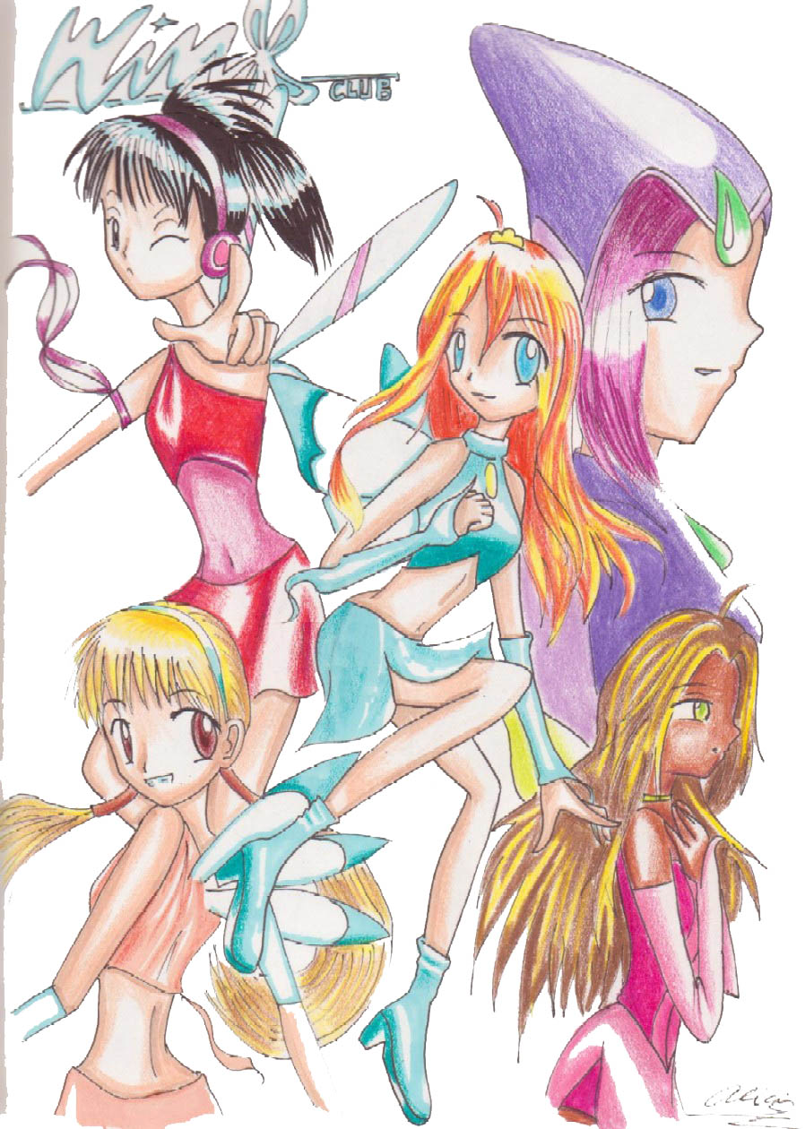 Winx Club in anime style by blueangel