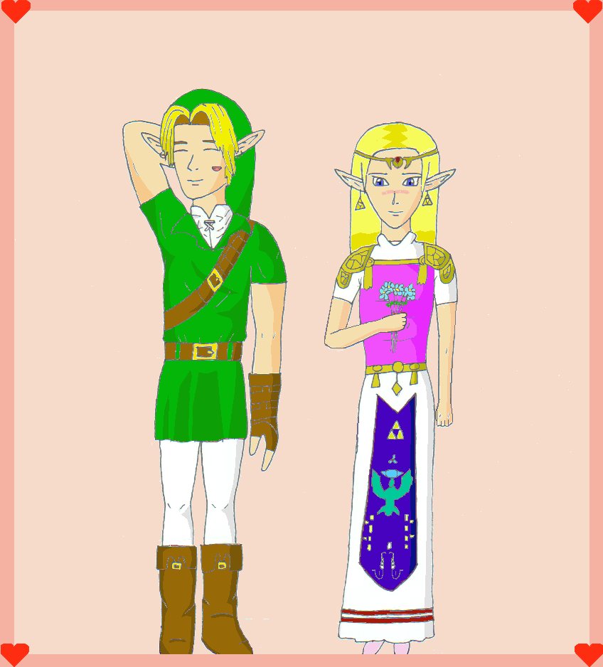 Link and Zelda- for fantasygirl by bluefairy421