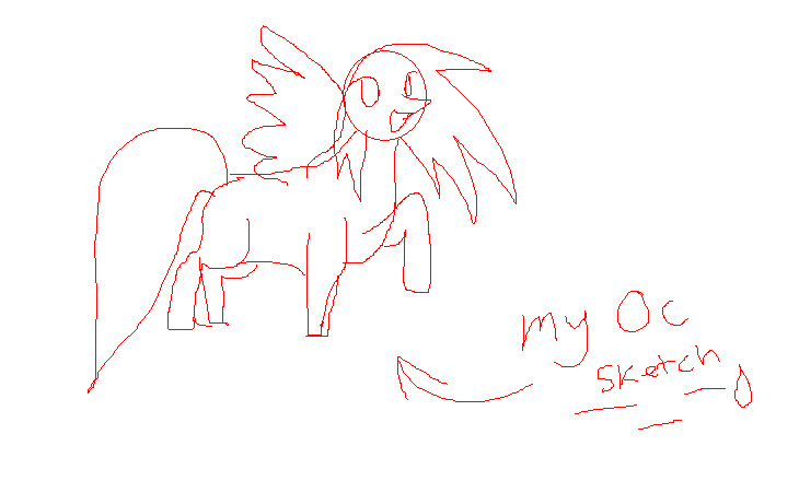 My pony oc sketch fail! XD by bluenose15