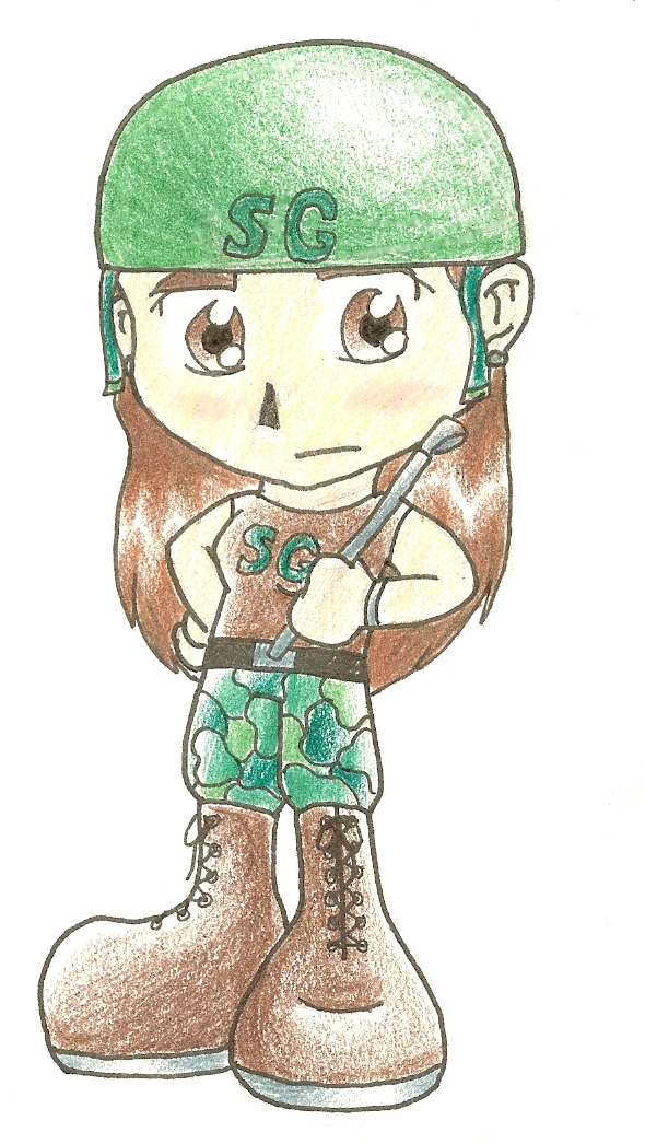 Chibi Me in an army outfit! by blueshark4