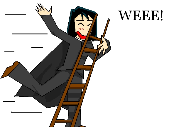 Snape having fun on a Ladder by bobobejobo