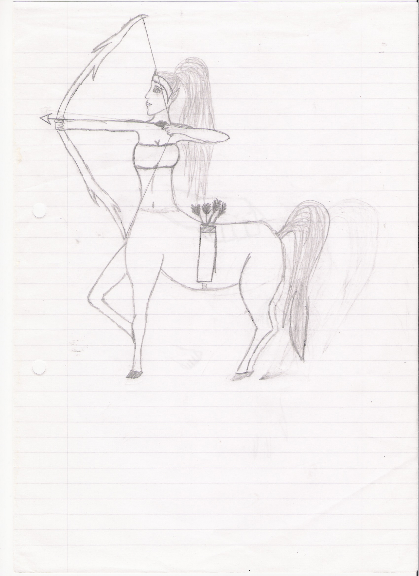 a female centaur by bonebraker