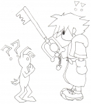 Sora and a heartless by boondocksaint17