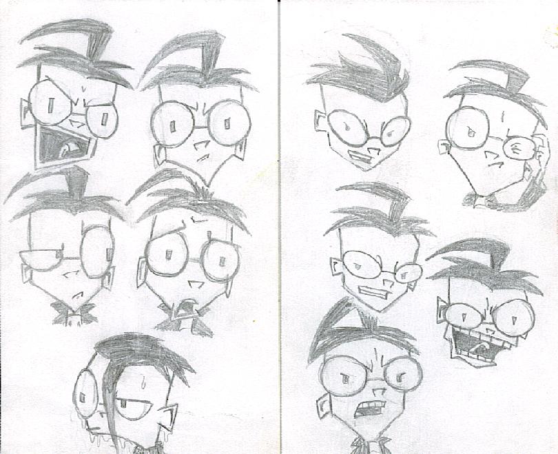 Dib Sketches by brainfreezy2004