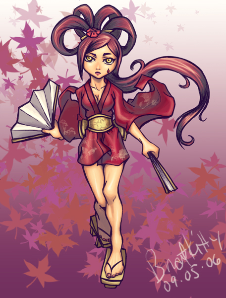 Kimono Girl by bratkitty84