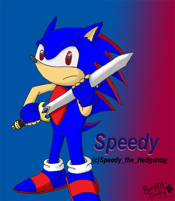 Speedy the Hedgehog by burning_firefly