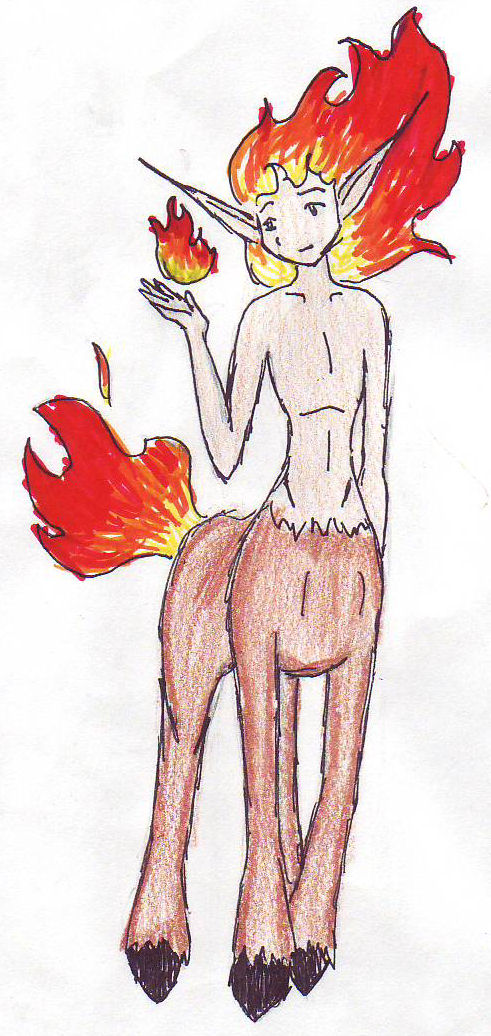 fire centaur thingy... by burtonite