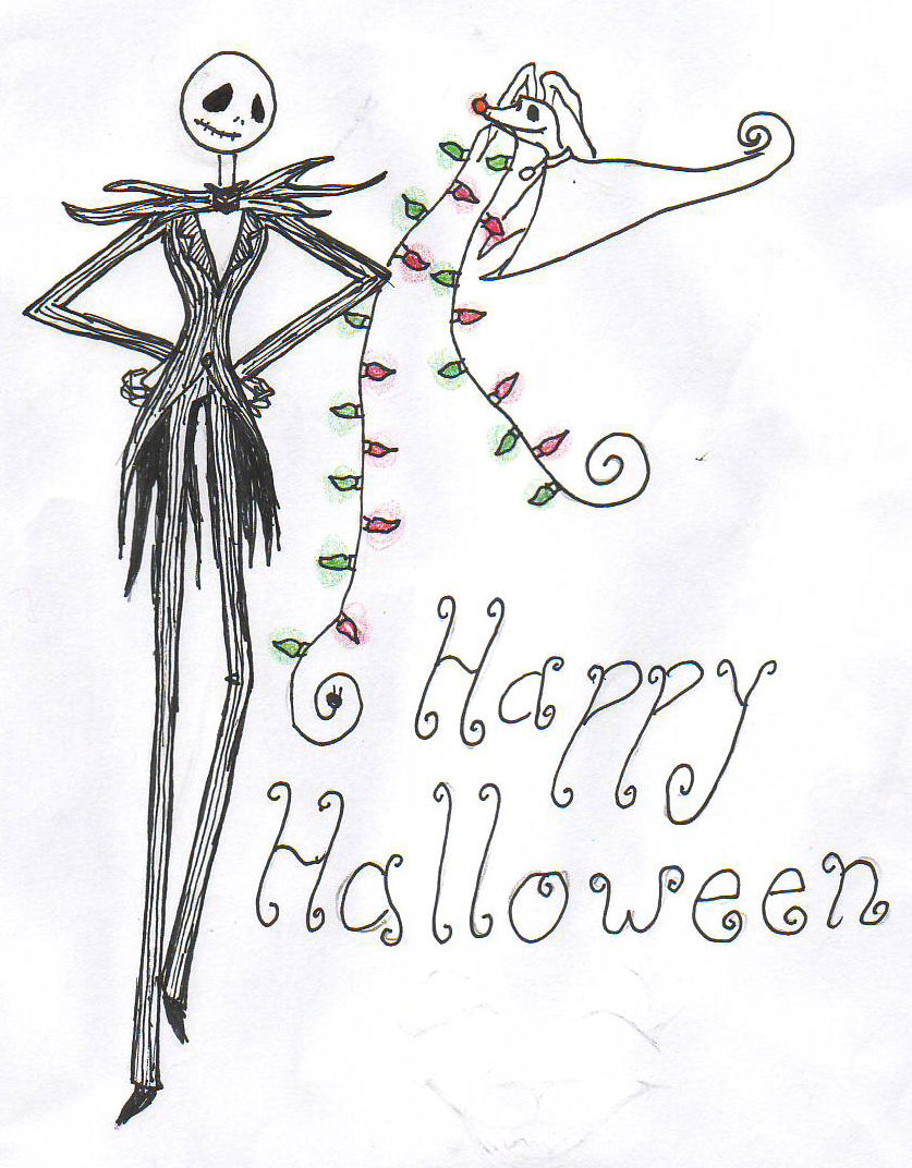 Happy Halloween from Zero and Jack ^ ^ by burtonite