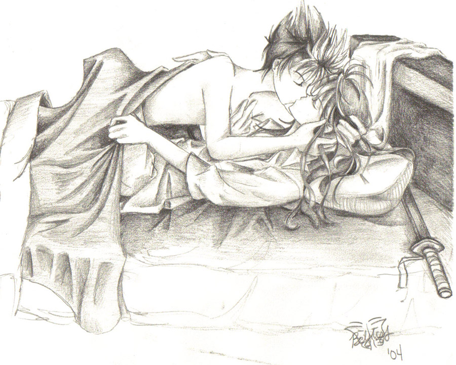 Kurama and Hiei kissing for anime rox  *request* by butterfly111585