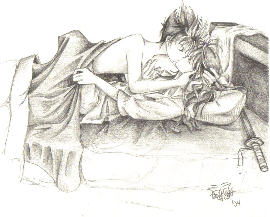 Kurama and Hiei kissing for anime rox  *request* by butterfly111585