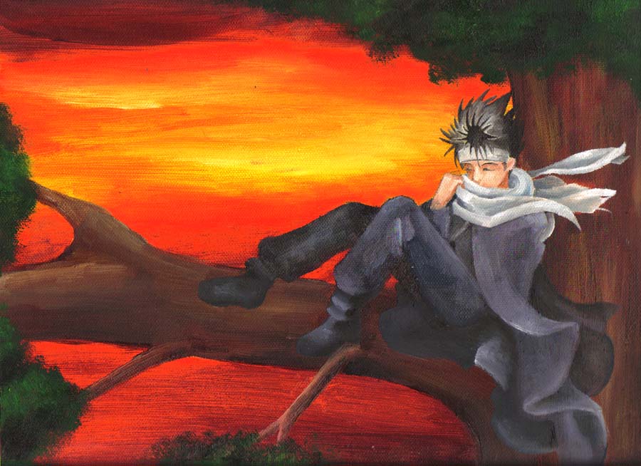 Hiei at sunset for llbbyxteell *request* by butterfly111585