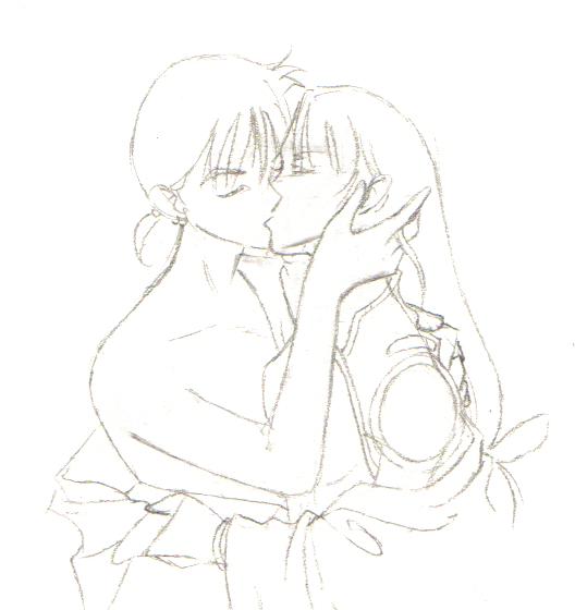 miroku and sango kissy for cresentmoons L-Z *reque by butterfly111585