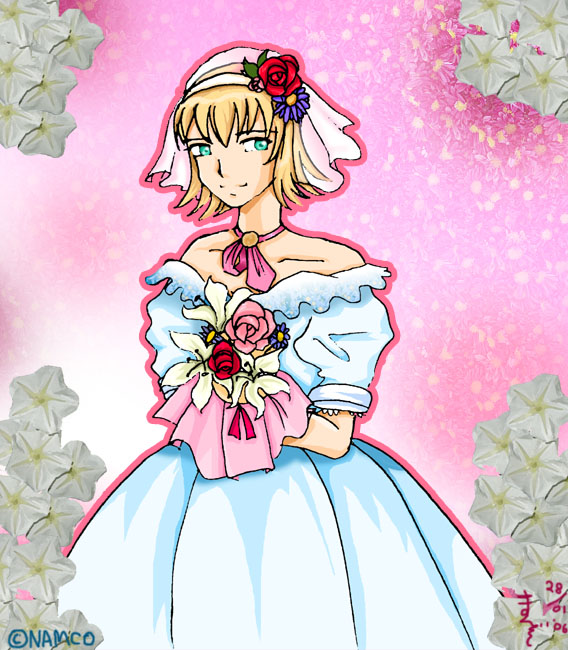 On Her Wedding Dress... by CELICA--ishikawa