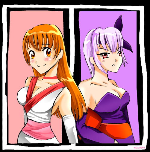Kasumi and Ayane (Sooooo Original) by CELICA--ishikawa