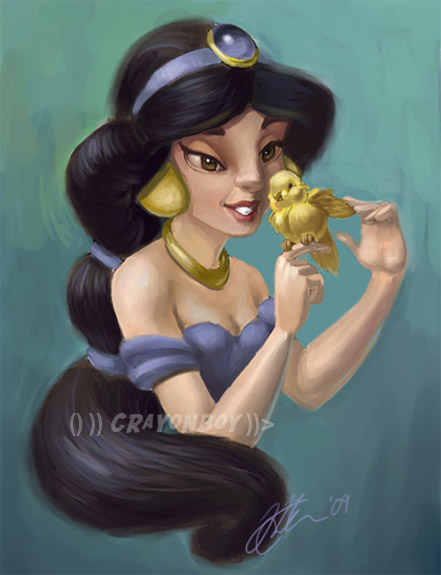 Princess Jasmine Coloring Page by CRaYoNBoY