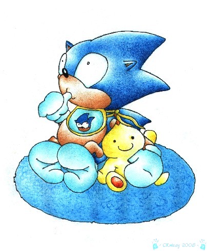 Baby Sonic (Entry for kirbyluva11's contest) by CRwixey