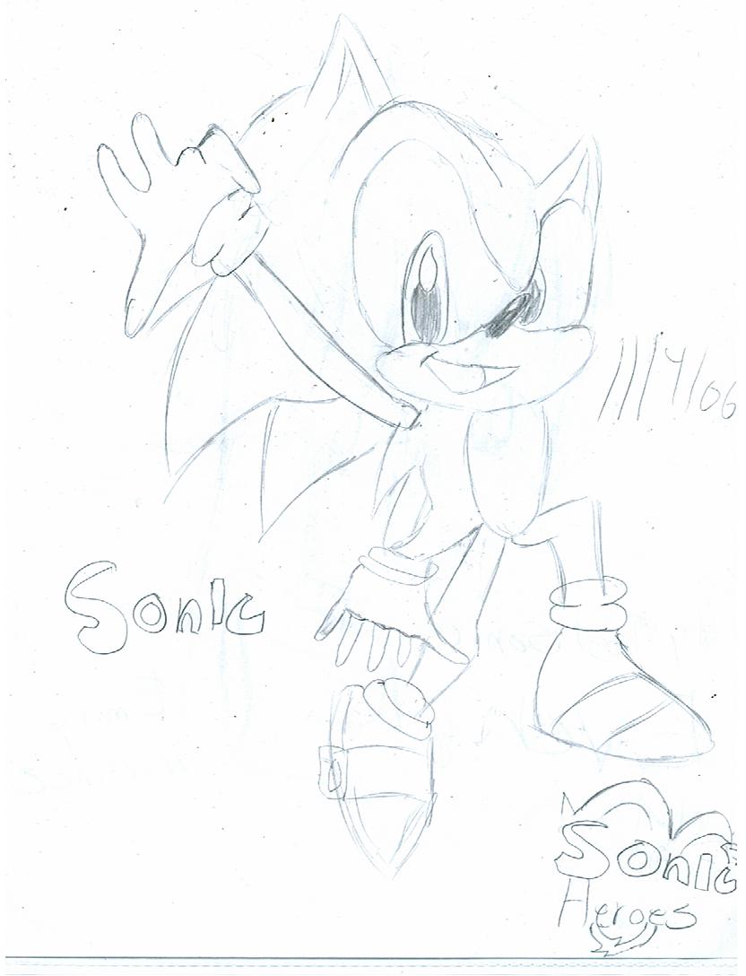 Sonic the hedgehog(First picture on here) by Candycane9