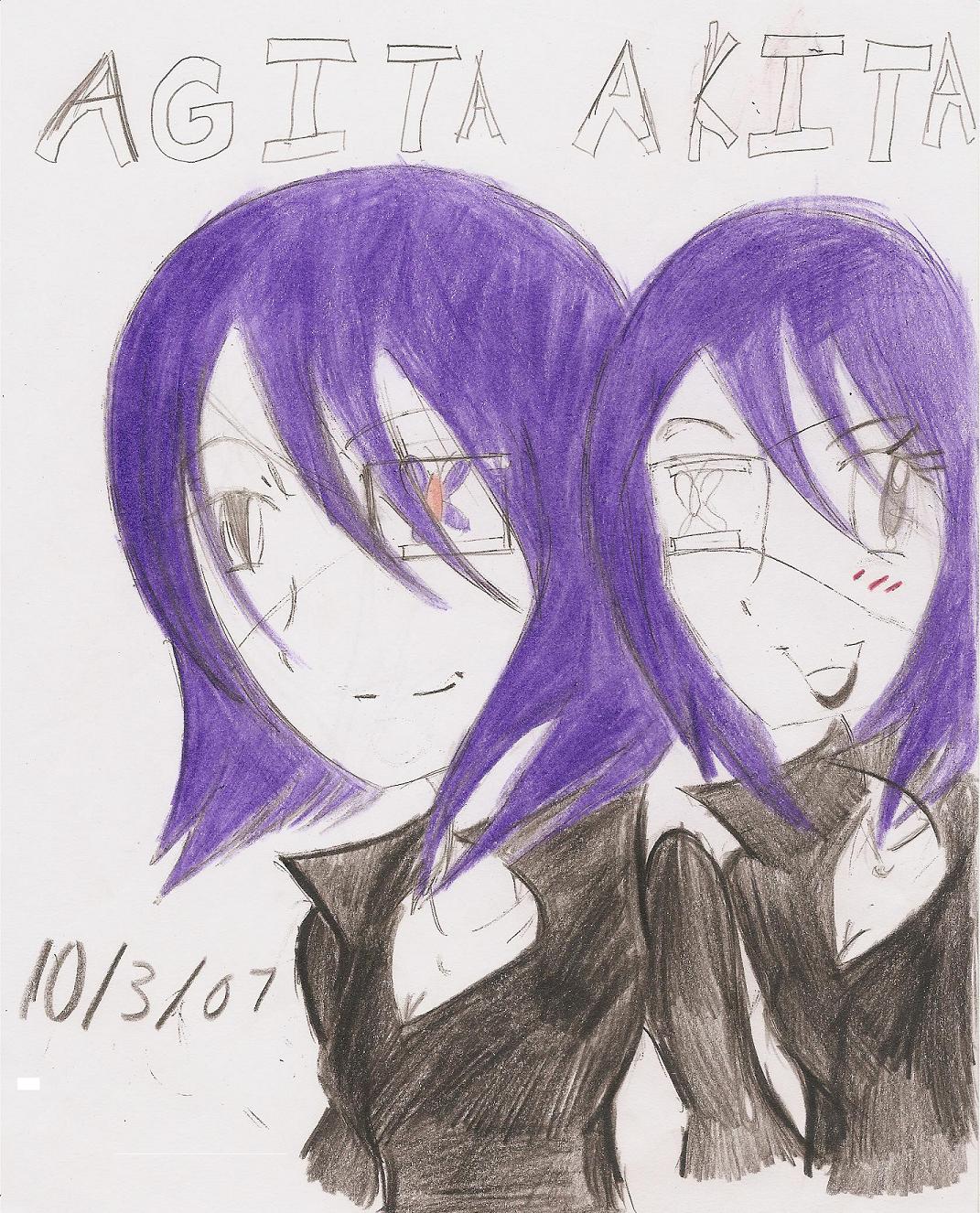 Agita and Akita? (They look exactly like Akito and Agito just females.) by Candycane9