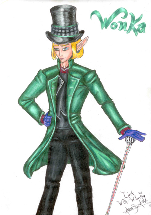 Link....as Willy Wonka by CaptainCrimson42