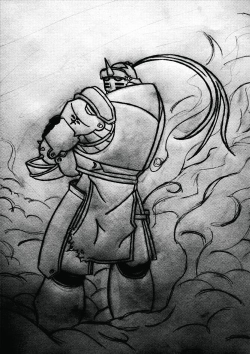 Alphonse in Smoke by CarbonArtistry