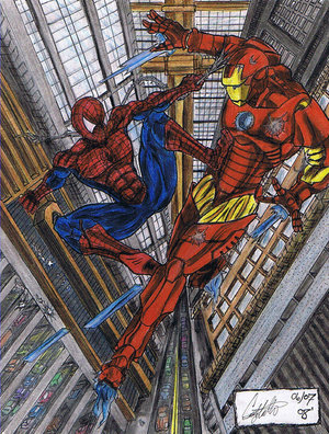 IRON MAN VS. Spiderman by CatLady