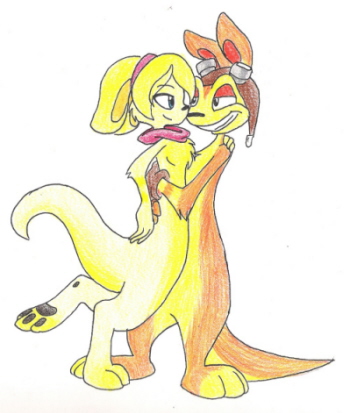 Tess and Daxter by CatWhoHas14Tails