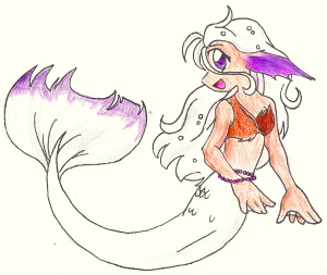 Really old chibi mermaid doodle by CatWhoHas14Tails