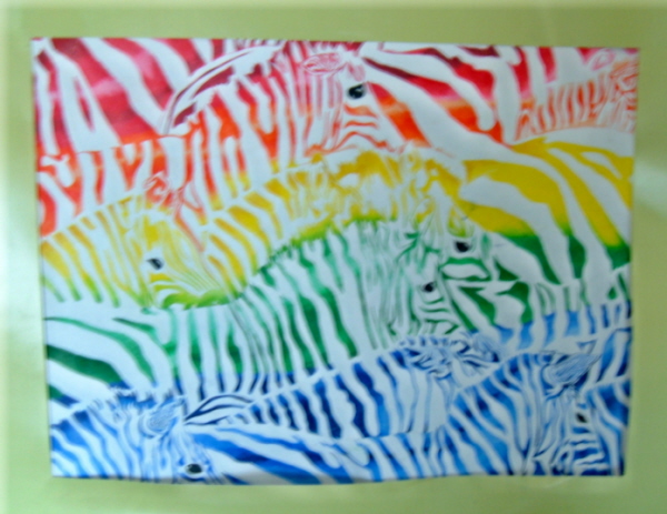 Rainbow Zebras by CatWhoHas14Tails