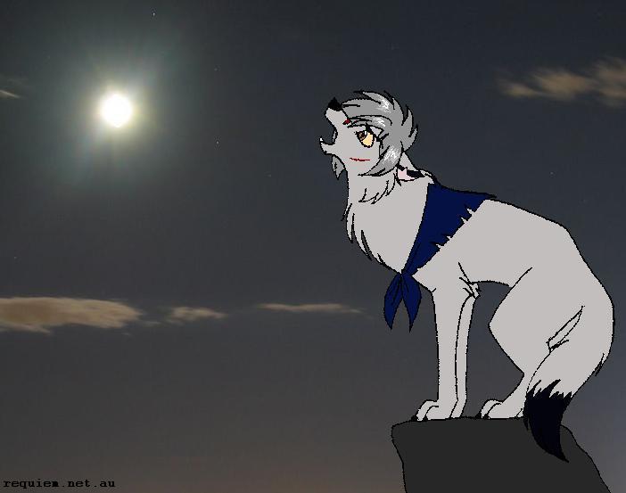 A very Balto night howl by CatWhoHas14Tails